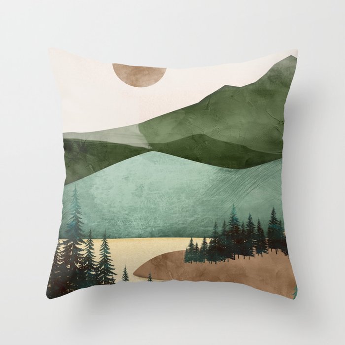 Abstract Art Landscape 16 Throw Pillow Gallery Image 1