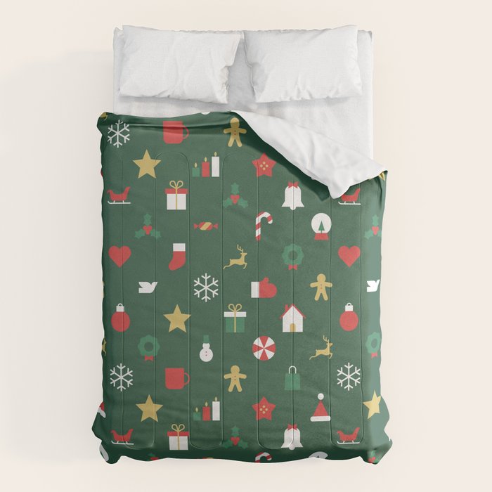 Geometric christmas decoration pattern Comforter Gallery Image 6