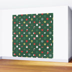 Geometric christmas decoration pattern Wall Mural Gallery Image 2
