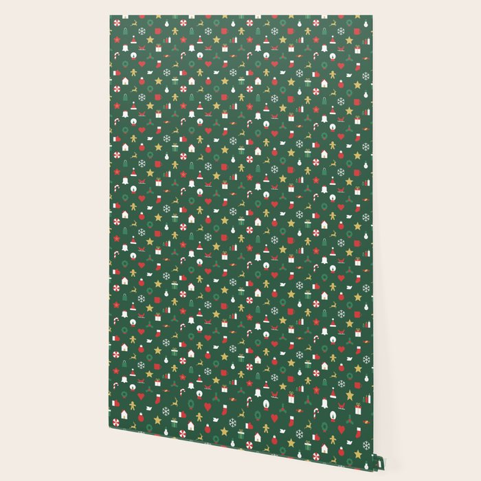 Geometric christmas decoration pattern Wallpaper Gallery Image 2