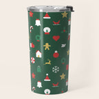 Geometric christmas decoration pattern Travel Mug Gallery Image 2