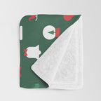 Geometric christmas decoration pattern Throw Blanket Gallery Image 3