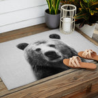 Bear - Black & White Outdoor Rug Gallery Image 2