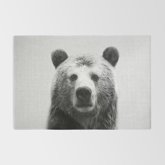 Bear - Black & White Rug Gallery Image 2