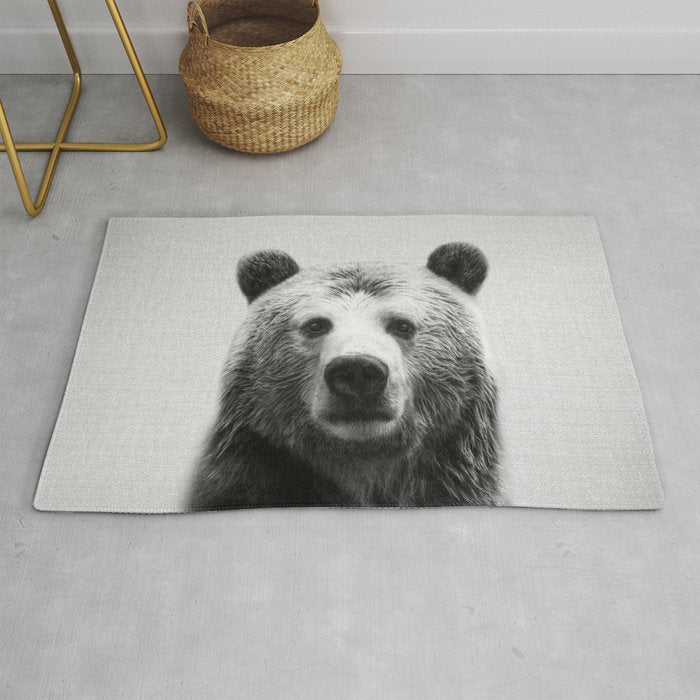Bear - Black & White Rug Gallery Image 1