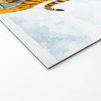 94 Tropical, Greece Architecture Buildings Tiger Wild Cat Watercolor Palm Travel Bohemian Painting Welcome Mat Gallery Image 2