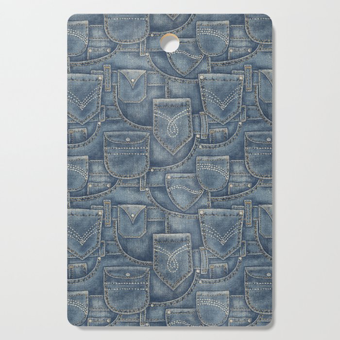Jean Pockets - medium denim blue Cutting Board Gallery Image 1
