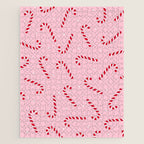 Christmas Candy Cane Pink Jigsaw Puzzle Gallery Image 1