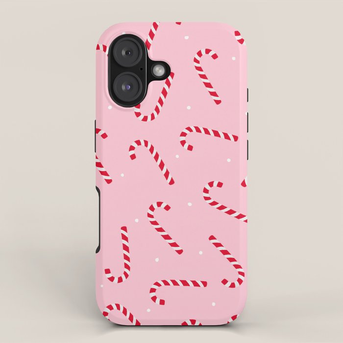 Christmas Candy Cane Pink iPhone Case Gallery Image 1