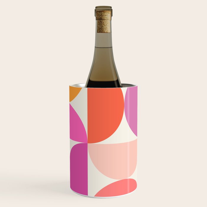 Mid Century Modern Shapes - Pink Wine Chiller Gallery Image 3