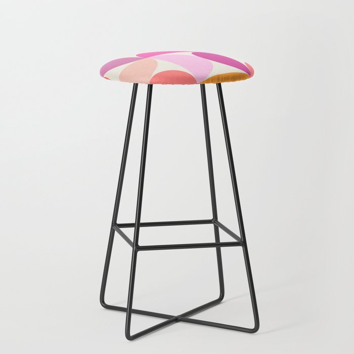 Mid Century Modern Shapes - Pink Stool Gallery Image 1