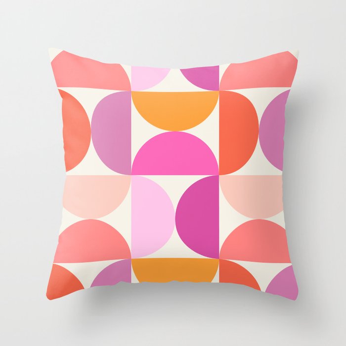 Mid Century Modern Shapes - Pink Throw Pillow Gallery Image 6