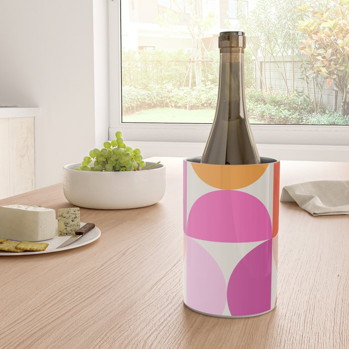 Mid Century Modern Shapes - Pink Wine Chiller Gallery Image 4