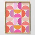 Mid Century Modern Shapes - Pink Serving Tray Gallery Image 1