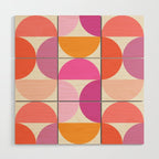 Mid Century Modern Shapes - Pink Wood Wall Art Gallery Image 1
