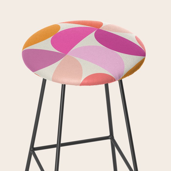 Mid Century Modern Shapes - Pink Stool Gallery Image 2