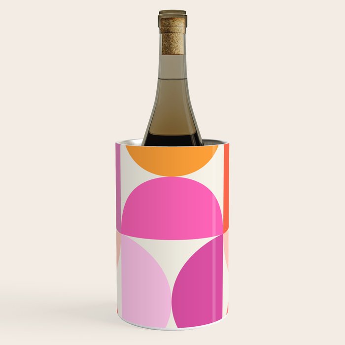 Mid Century Modern Shapes - Pink Wine Chiller Gallery Image 1