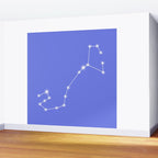 Scorpio Zodiac Star Constellation Line Art Periwinkle Purple Wall Mural Gallery Image 2
