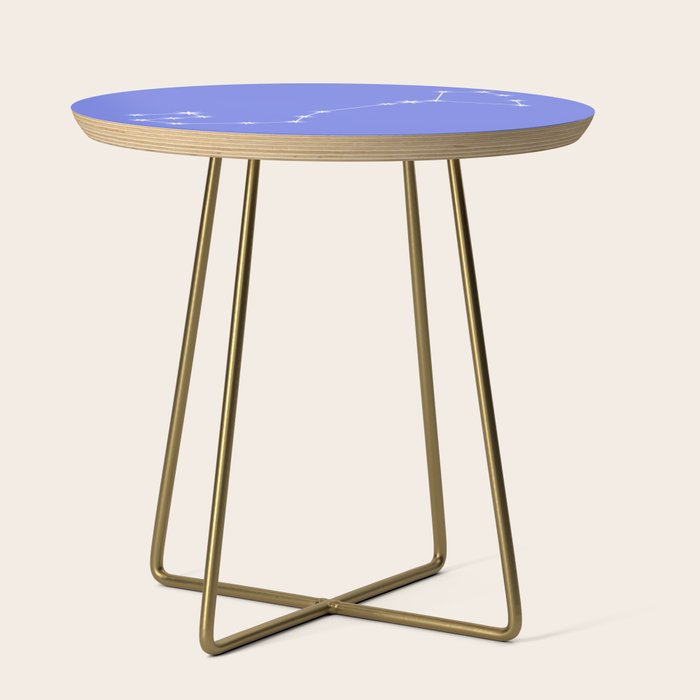 Scorpio Zodiac Star Constellation Line Art Periwinkle Purple Side Table Gallery Image 1