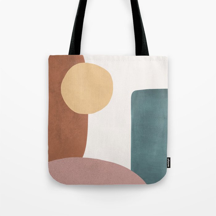 Abstract Earth 1-1 - Painted Shapes Tote Bag Gallery Image 1