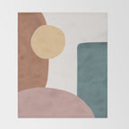 Abstract Earth 1-1 - Painted Shapes Throw Blanket Gallery Image 2