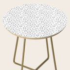 Fun geometric doodle shape art pattern Side Table Gallery Image 2