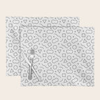 Fun geometric doodle shape art pattern Placemat Gallery Image 1
