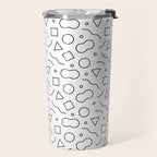 Fun geometric doodle shape art pattern Travel Mug Gallery Image 2