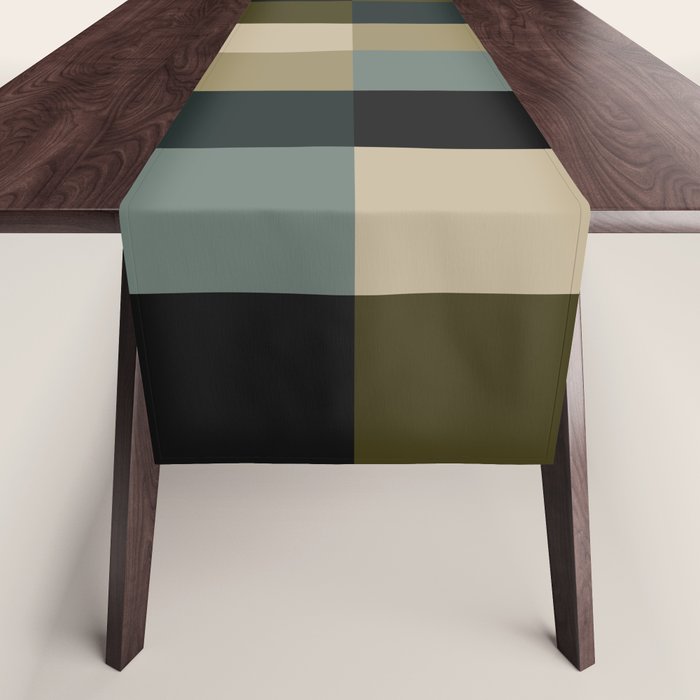 Bold Earthy Checks Pattern - Large IV Table Runner Gallery Image 1