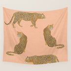 sunset leopards Wall Tapestry Gallery Image 4