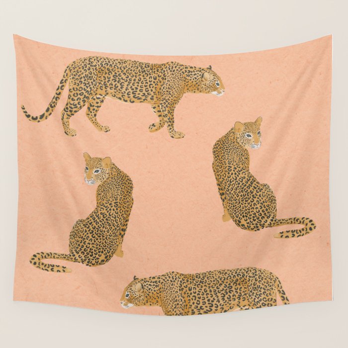 sunset leopards Wall Tapestry Gallery Image 1