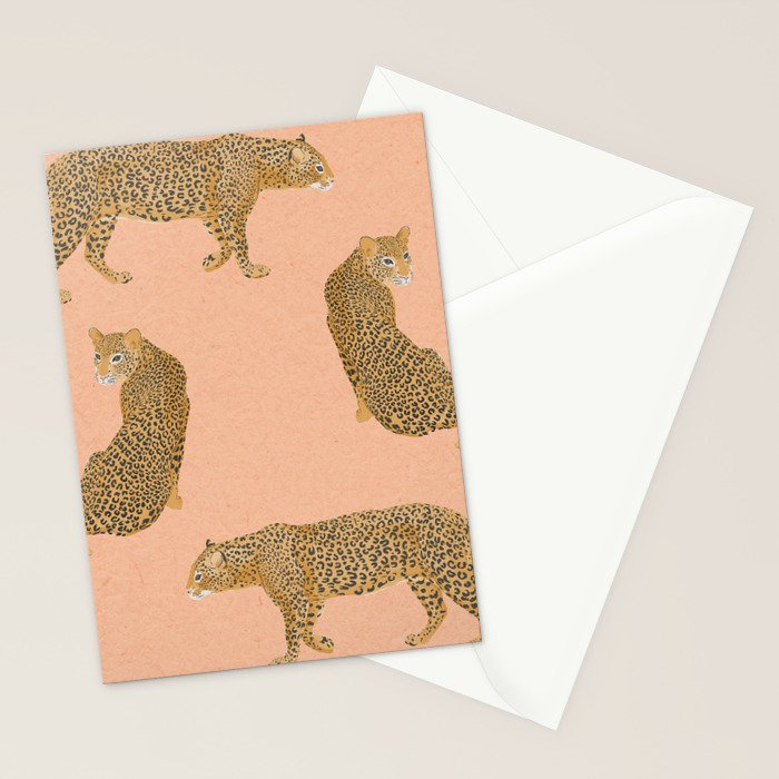 sunset leopards Stationery Card Gallery Image 2