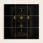 L'Etoile or The Star Tarot Gold Wood Wall Art Gallery Image 1