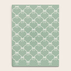 Bows & Ribbons Pattern XXVII Sage Green Notebook Gallery Image 4