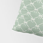 Bows & Ribbons Pattern XXVII Sage Green Pillow Sham Gallery Image 4