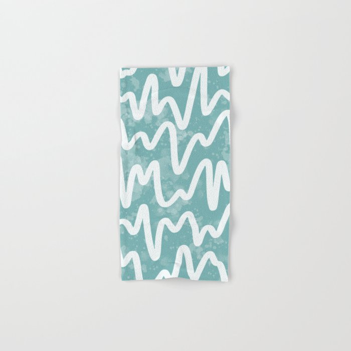 Squiggles . Turquoise Bath Towel Gallery Image 1