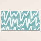 Squiggles . Turquoise Desk Mat Gallery Image 3