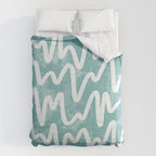 Squiggles . Turquoise Comforter Gallery Image 6