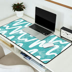 Squiggles . Turquoise Desk Mat Gallery Image 2
