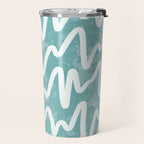 Squiggles . Turquoise Travel Mug Gallery Image 2