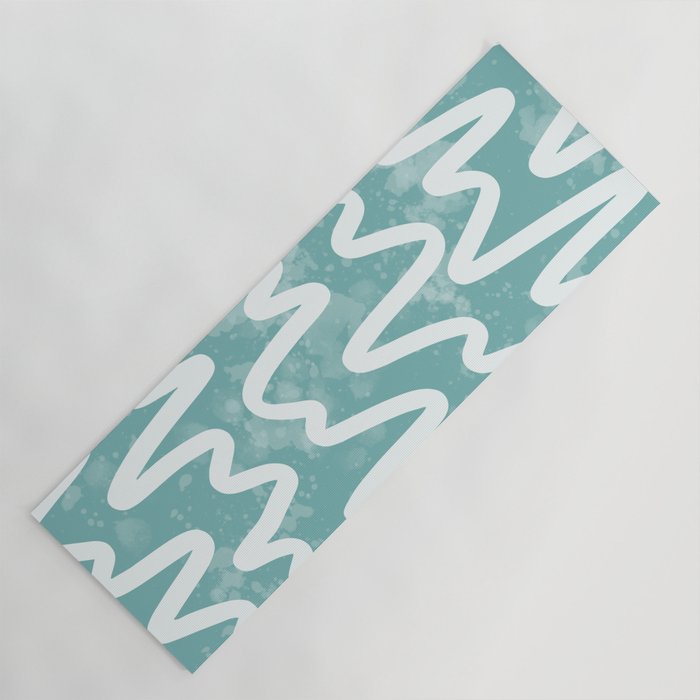 Squiggles . Turquoise Yoga Mat Gallery Image 1