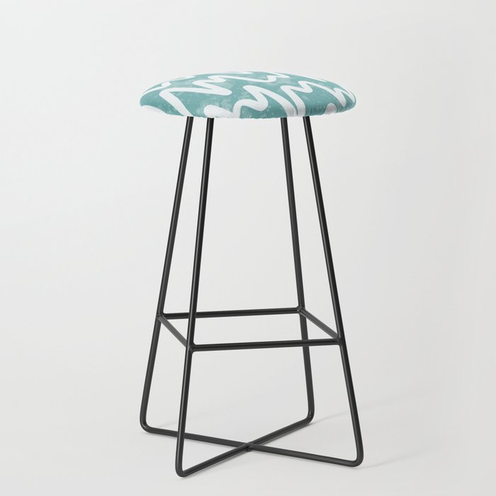 Squiggles . Turquoise Stool Gallery Image 1