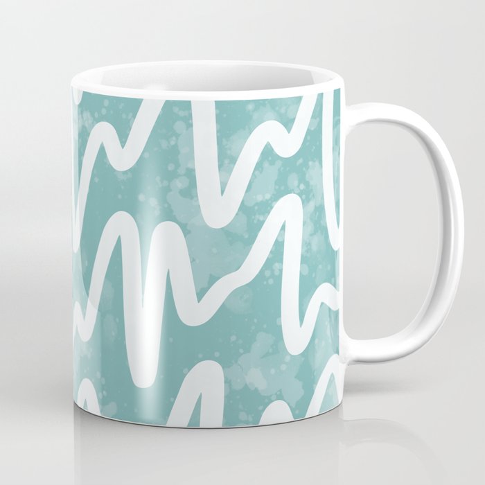 Squiggles . Turquoise Coffee Mug Gallery Image 1