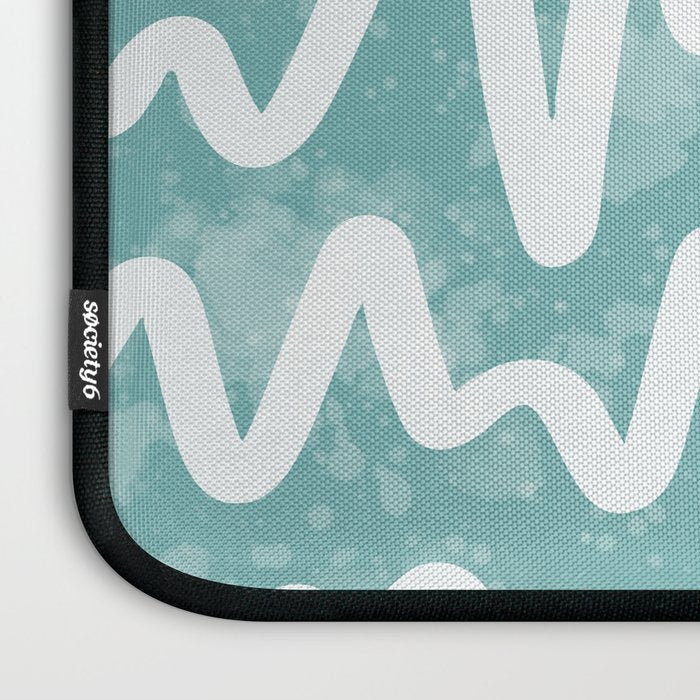 Squiggles . Turquoise Laptop Sleeve Gallery Image 3