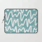 Squiggles . Turquoise Laptop Sleeve Gallery Image 1