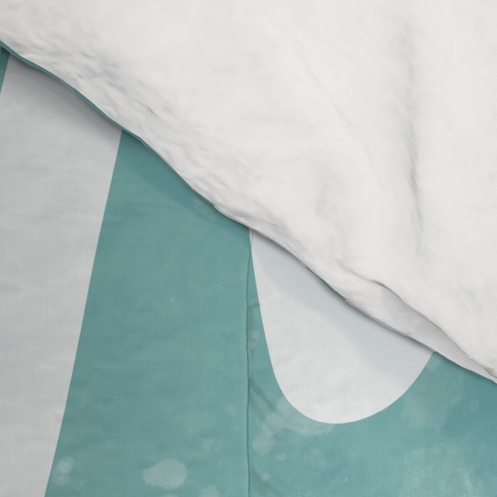 Squiggles . Turquoise Comforter Gallery Image 4