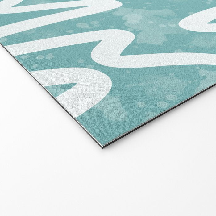 Squiggles . Turquoise Welcome Mat Gallery Image 2
