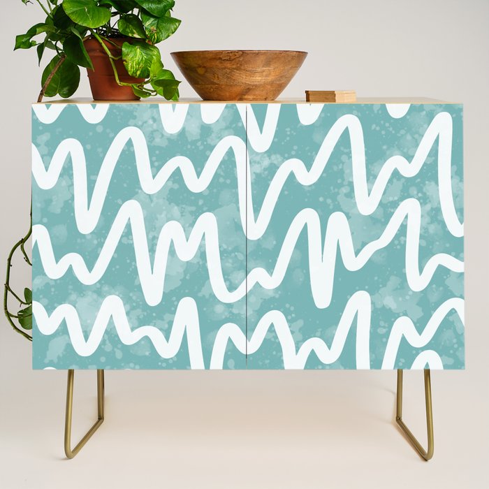 Squiggles . Turquoise Credenza Gallery Image 1