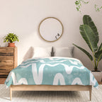 Squiggles . Turquoise Comforter Gallery Image 3