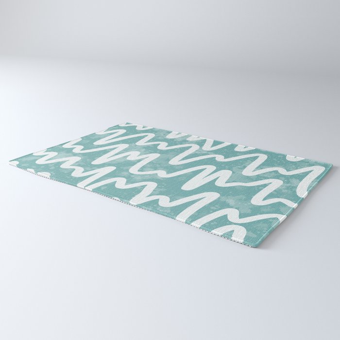 Squiggles . Turquoise Rug Gallery Image 3